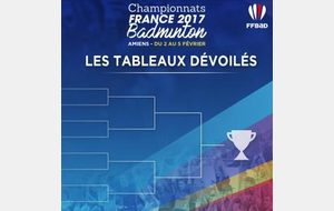 CHAMPIONNAT DE FRANCE SENIOR, LES TABLEAUX DEVOILES!